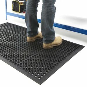 Large Heavy Duty Rubber Ring Entrance Mat Safety Anti-Fatigue Non Slip Workplace