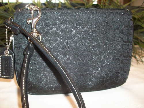 Coach 41947 F41947 Lurex Mini Braccialetto Firmato Nero Sera Argento Hardware