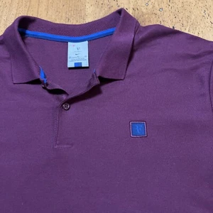 Nike Roger Federer RF Rare Men US Open Tennis Polo Shirt Xl Maroon Golf Bolo - Picture 1 of 6
