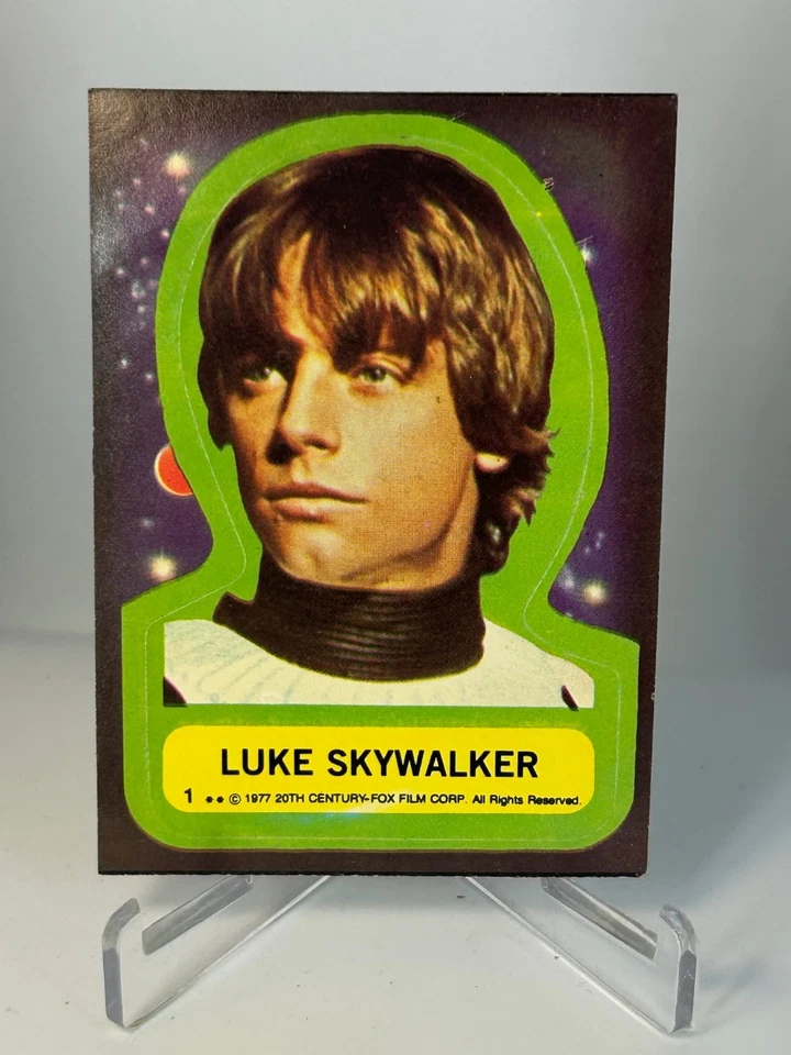 Pegatina 1977 Star Wars #1 Luke Skywalker novato Foto 1 de 1
