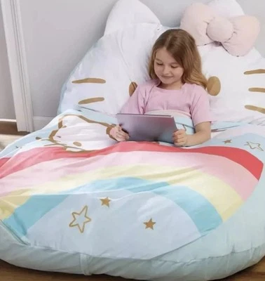 LAST ONE- Hello Kitty Kids Floor Lounger - Soft Floor Pillow 47”IN x 69” IN - Image 1 of 4