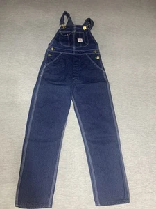 Pointer Brand Boys Size 8/10 Denim Railroad Bib Overalls Vintage USA - Picture 1 of 9