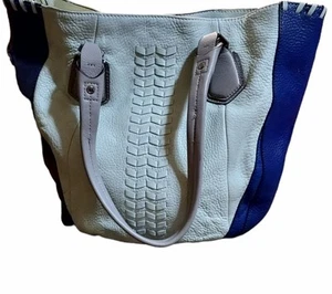 Oryany Cartera Bolso de Mano de Hombro Bolso de Saco de Cuero 17"×14"×5.5" Azul Gris Magnético - Imagen 1 de 4