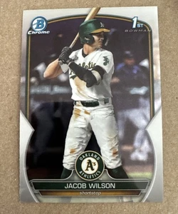 2023 Bowman Draft Chrome Jacob Wilson #BDC-121 1° rifrattore Rookie MLB A’s - Foto 1 di 10
