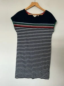 Boden T-shirt Dress Size 10 Blue Striped, Cotton Jersey, Short Sleeves - Picture 1 of 6