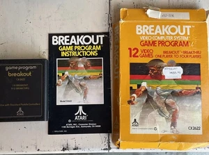 Breakout (Atari 2600, 1978) CX2622 - Complete In Box + Cover - Picture 1 of 8