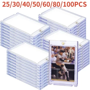 25-100 PIEZAS Portatarjetas Magnéticas One Touch 35pt Estuche para Tarjetas Coleccionables Protección UV - Imagen 1 de 18