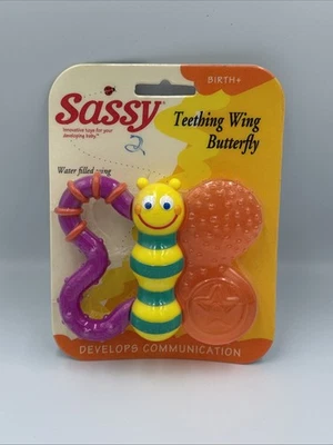 Novo NOS Antigo 1999 Atrevido ASA DE DENTIÇÃO BORBOLETA Anel Brinquedo Selado Cheio de Água - Imagem 1 de 4