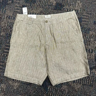 Pantalones Cortos Bob Timberlake Para Hombre Mezcla de Lino Marrón 40x9 Nuevos Con Etiquetas Ligeros Foto 1 de 4