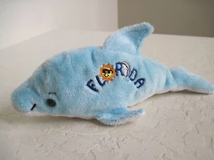 9" Souvies BLUE DOLPHIN Soft Plush Stuffed Animal - Imagen 1 de 3