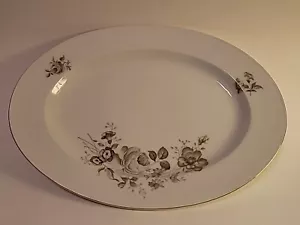 12 3/4" Platter Johann Haviland Bavaria Germany Gray/Brown Flowers Twilight Rose - Picture 1 of 11