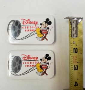 2 Disney Studios Florida pinback Buttons rectangle Mickey Mouse - Picture 1 of 5