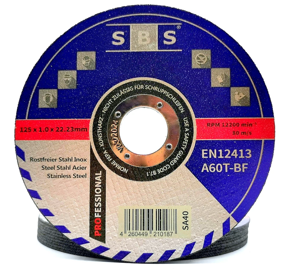 SBS Trennscheiben Rostfreier Stahl 125 x 1 mm (A60 T-BF)