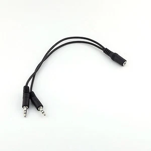 3.5mm 1/8" Female Stereo To Dual 3.5mm Male Y Splitter Headphone Audio AUX Cable - Picture 1 of 9