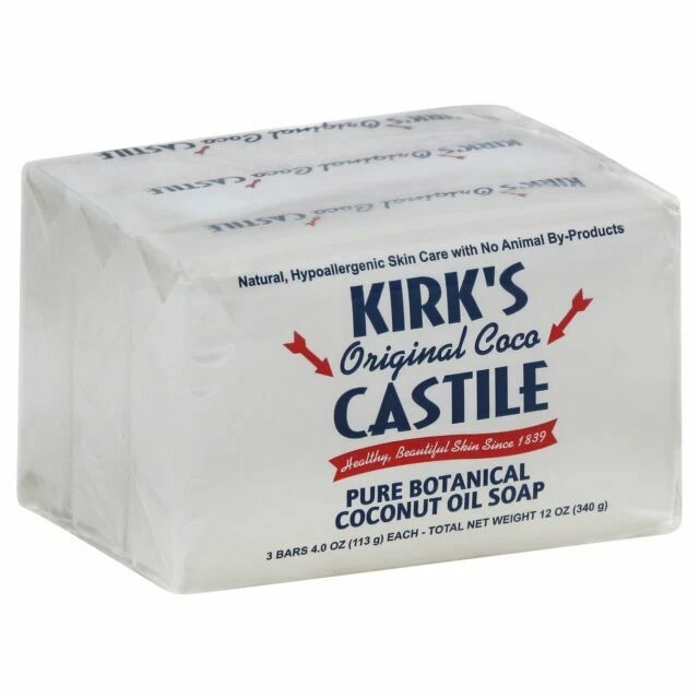 Kirk's Castile Coco Oil Soap - 4oz (Pack of 3)