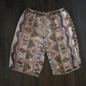 Vintage 90s Rap Hip Hop Aztec Jam Shorts Large Geometric Color Fever - Picture 1 of 7