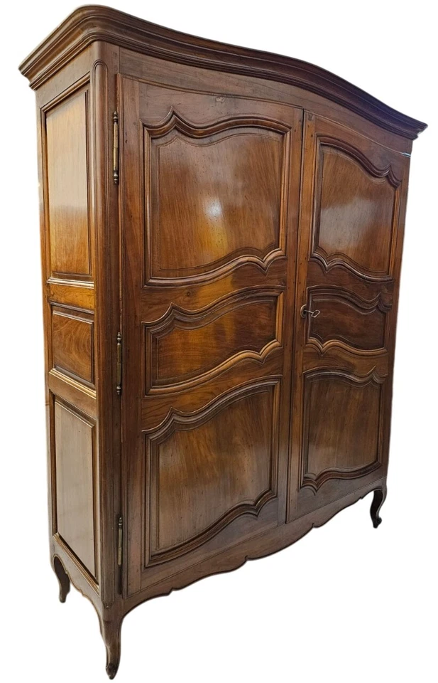 Museale Armadio Stipo Dispensa Luigi XV Parmigiano in noce - Immagine 1 di 4