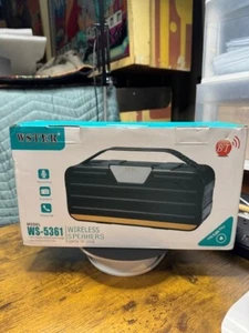 Wster Wireless Bluetooth Speaker Black WS-5361 - Picture 1 of 3