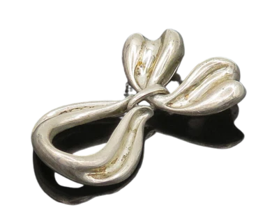 Pingente de fita KABANA 925 prata esterlina vintage brilhante laço amarrado PT16074 - Imagem 1 de 4