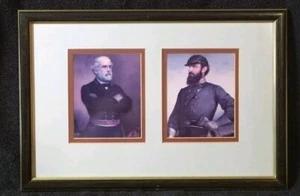 Vintage J.A. Elder Framed Print Robert E. Lee and Thomas J. "Stonewall" Jackson - Picture 1 of 7