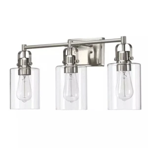 Hukoro Romance 23.64 in. Vanity Light w/ Brushed Nickel Finish and Clear Glass - Picture 1 of 3