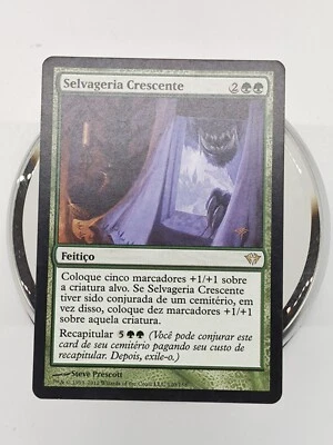 MTG Portuguese Increasing Savagery NM Dark Ascension Selvageria Crescente - Image 1 of 2