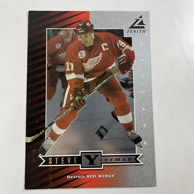 1997-98 Pinnacle Zenith 5x7 Silver  Impulse STEVE YZERMAN # Z-21 RED WINGS UNCUT - Image 1 of 2