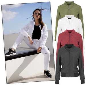 Urban Classics Damen Bomberjacke Stepp Biker Leichte Bomber Jacke MA1 TB1217 - Bild 1 von 19