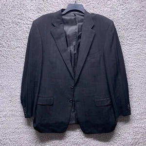 Ermenegildo Zegna Suit Jacket Mens 46 Long Black Subtle Stripe High Performance - Picture 1 of 8