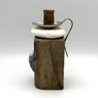 David M Wright Handcrafted Driftwood Artefact Primitive Chamberstick Candlestick