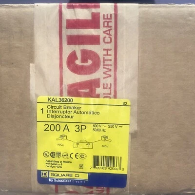 SQUARE D SQD KAL36200 - CIRCUIT BREAKER 200A 600V 3 POLE OBSOLETE
