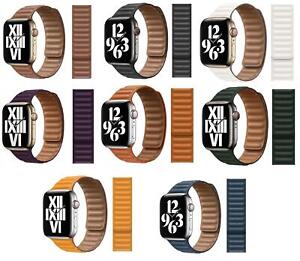 GENUINE APPLE LEATHER LINK WATCH STRAP 38MM 40MM 41MM S/M & M/L - COLOURS