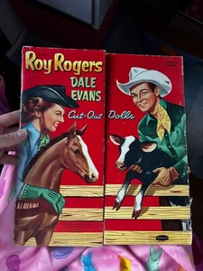 Vintage 1953 Roy Rogers/Dale Evans Cut-Out Paper Dolls Book w/ Paper Outfits - Bild 1 von 5