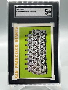1964 Topps #257 Giants SGC 5 grados con MAYS/CEPEDA/McCOVEY/MARICHAL - Imagen 1 de 3