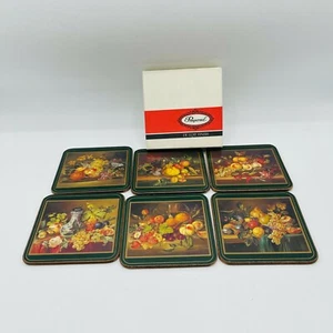 6 New Vintage Pimpernel Fruit Still Life Coasters Deluxe England - Picture 1 of 9