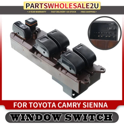Front Left Side Power Window Switch for Toyota Camry 2002-2006 Sienna 2005-2009 - Image 1 of 4