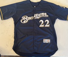 Majestic Milwaukee Brewers Christian Yelich Baseball MLB jersey Men’s 44
