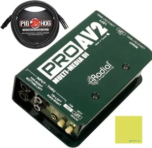 Liquid Audio ProAV2 Passive Multimedia Direct Box Bundle w/Pig Hog Mic Cable - Picture 1 of 5