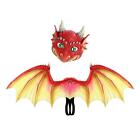 Kids Dragon Costume Dinosaur Mask Wing Sets Festival Cosplay 3D Dragon