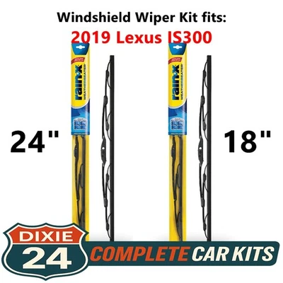 Rain-X Weatherbeater Windshield Wiper Kit fits: 2019 Lexus IS300 (24" & 18") - Image 1 of 4