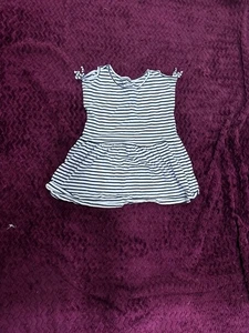 OshKosh Bigosh Girls Size 8 Blue Stripe Dress - Picture 1 of 2