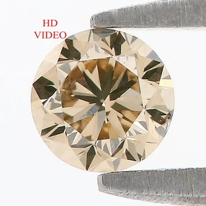 0.33 CT Natural Loose Round Shape Diamond 4.30 MM Brown Color Diamond L3454 - Picture 1 of 8