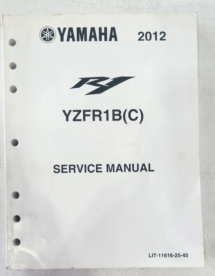 Manual de servicio original Yamaha para 2012 YZF-R1 YZFR1B(C) LIT-1161-25-45 Foto 1 de 3