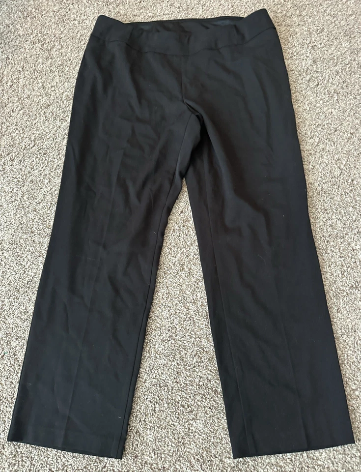 Investments Womens Plus Size 20WR (Measure 40X30.5) Black Pull-On Dress Pants - Image 1 of 4