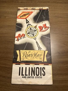 1930s Diamond D-X Road Map: Illinois USED - Picture 1 of 2