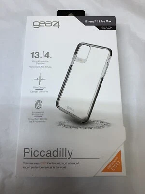 Gear4 Piccadilly Case for Apple iPhone 11 Pro Max (Clear/ Black)