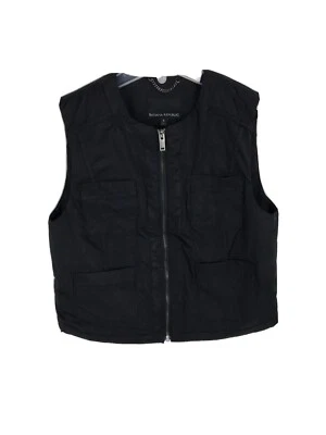 Chaleco ECU Banana Republic Parisian Puffer Negro Para Mujer Talla Pequeña Cremallera Completa Nylon Foto 1 de 4