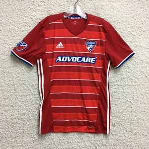 Adidas FC Dallas Jersey Medium Adult Red Soccer Climacool MLS #13 V Neck Mens M - Picture 1 of 11