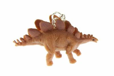 Dinosaur Stegosaurus Charm Dino Miniblings Rubber Brown Backplates - Image 1 of 3