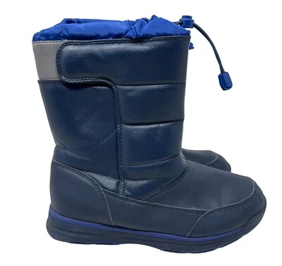 Lands End Youth Insulated Winter Snow Boots Hook & Loop Reflective Size 5M - Image 1 of 4